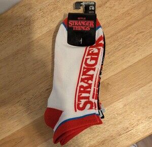 Bioworld Stranger Things White, Red & Blue Ankle Socks